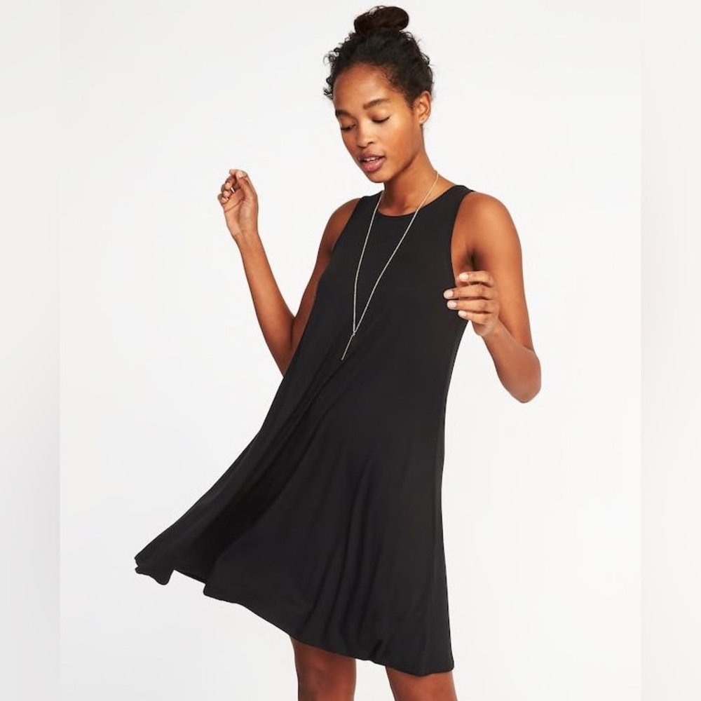 Old Navy Black Strechy Midi Dress